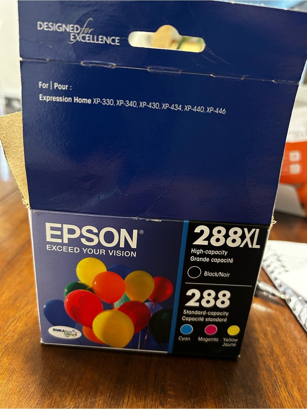 Epson 288XL/288 combo printer ink. See pictures.